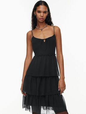 Aritzia Sundays Best Metronome Dress Tiered chiffon knee-length dress